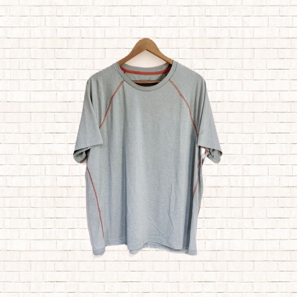 Exertek Men’s Active T-shirt Performance Wicking Fabric Light Gray XXL EUC OBO